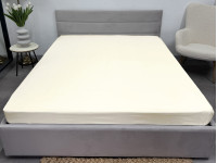 Простынь на резинке 180x200 Ecotton Полисатин Желтый Сream