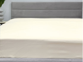 Простирадло на резинці 160x200 Ecotton Полісатин Жовтий Сream