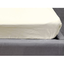 Простынь на резинке 90x200 Ecotton Полисатин Желтый Сream