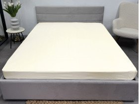 Простынь на резинке 180x200 Ecotton Полисатин Желтый Сream