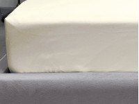 Простынь на резинке 180x200 Ecotton Полисатин Желтый Сream