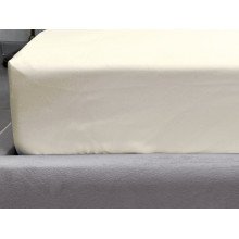 Простынь на резинке 180x200 Ecotton Полисатин Желтый Сream