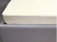 Простынь на резинке 180x200 Ecotton Полисатин Желтый Сream