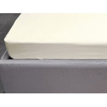 Простынь на резинке 180x200 Ecotton Полисатин Желтый Сream