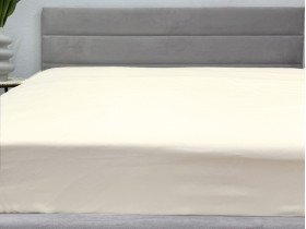 Простынь на резинке 160x200 Ecotton Полисатин Желтый Сream