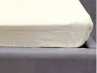 Простынь на резинке 160x200 Ecotton Полисатин Желтый Сream