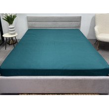Простынь на резинке 200x200 Ecotton Полисатин Dark Green
