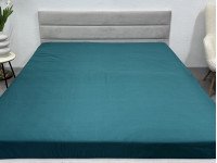 Простирадло на резинці 180x200 Ecotton Полісатин Dark Green