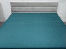 Простынь на резинке 200x200 Ecotton Полисатин Dark Green