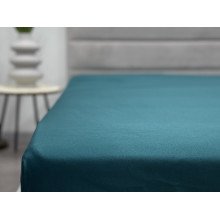 Простирадло на резинці 180x200 Ecotton Полісатин Dark Green