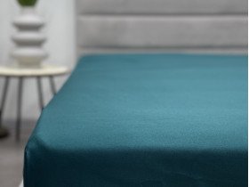 Простынь на резинке 180x200 Ecotton Полисатин Dark Green