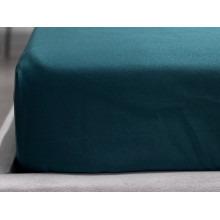 Простирадло на резинці 180x200 Ecotton Полісатин Dark Green