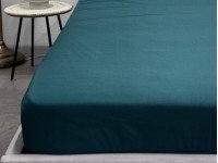Простынь на резинке 140x200 Ecotton Полисатин Dark Green