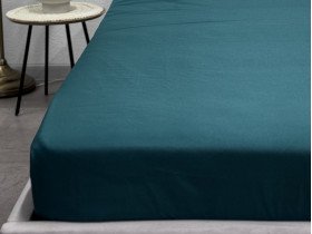 Простирадло на резинці 90x200 Ecotton Полісатин Dark Green