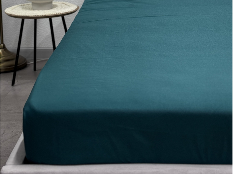 Простынь на резинке 90x200 Ecotton Полисатин Dark Green