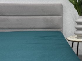 Простынь на резинке 180x200 Ecotton Полисатин Dark Green