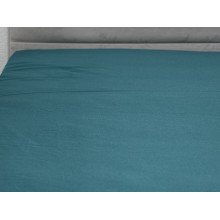 Простынь на резинке 160x200 Ecotton Полисатин Dark Green