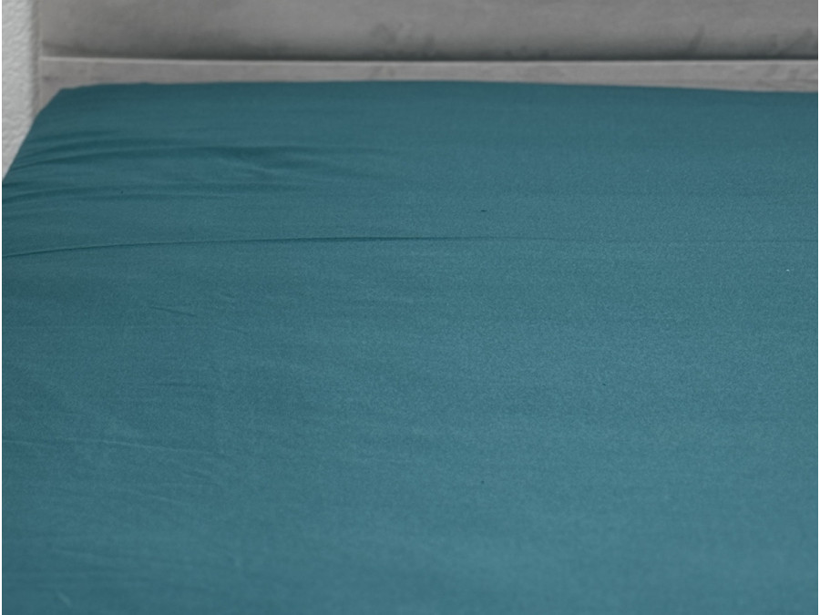 Простынь на резинке 160x200 Ecotton Полисатин Dark Green