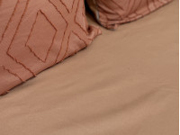 Простынь на резинке 90x200 Ecotton Полисатин Оранжевый