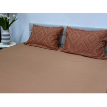 Простирадло на резинці 140x200 Ecotton Полісатин Помаранчевий
