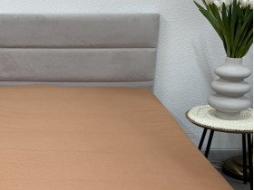 Простынь на резинке 180x200 Ecotton Полисатин Оранжевый