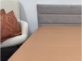 Простынь на резинке 90x200 Ecotton Полисатин Оранжевый