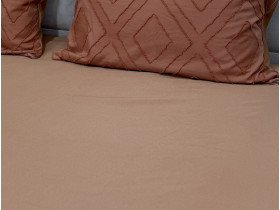 Простынь на резинке 140x200 Ecotton Полисатин Оранжевый