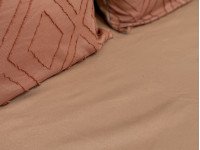 Простынь на резинке 90x200 Ecotton Полисатин Оранжевый