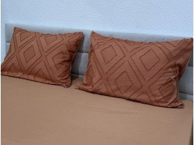 Простынь на резинке 160x200 Ecotton Полисатин Оранжевый
