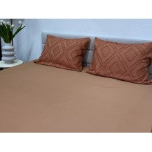 Простирадло на резинці 90x200 Ecotton Полісатин Помаранчевий