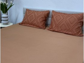 Простынь на резинке 90x200 Ecotton Полисатин Оранжевый