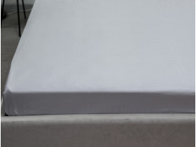 Простирадло на резинці 180x200 Ecotton Полісатин Світло-сірий