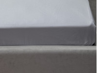Простынь на резинке 90x200 Ecotton Полисатин Светло серый