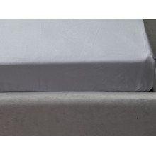 Простирадло на резинці 200x200 Ecotton Полісатин Світло-сірий