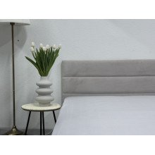 Простынь на резинке 180x200 Ecotton Полисатин Светло серый