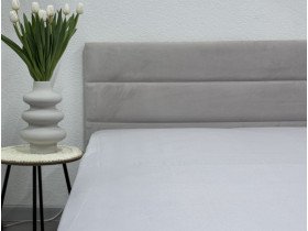 Простирадло на резинці 90x200 Ecotton Полісатин Світло-сірий