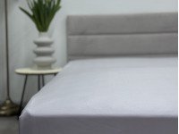 Простынь на резинке 140x200 Ecotton Полисатин Светло серый