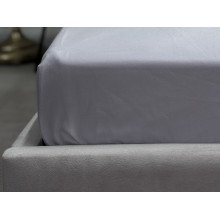 Простынь на резинке 90x200 Ecotton Полисатин Светло серый