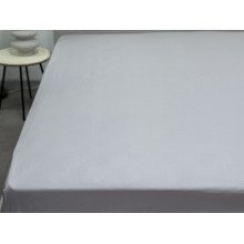 Простынь на резинке 180x200 Ecotton Полисатин Светло серый