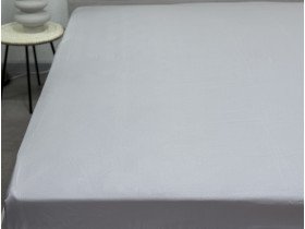 Простынь на резинке 180x200 Ecotton Полисатин Светло серый