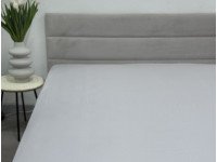 Простынь на резинке 180x200 Ecotton Полисатин Светло серый
