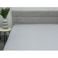 Простынь на резинке 180x200 Ecotton Полисатин Светло серый