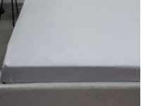Простынь на резинке 180x200 Ecotton Полисатин Светло серый