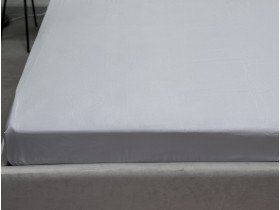 Простынь на резинке 180x200 Ecotton Полисатин Светло серый