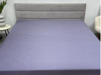 Простынь на резинке 200x200 Ecotton Полисатин Темно фиолетовый