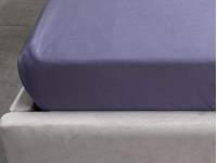 Простынь на резинке 140x200 Ecotton Полисатин Темно фиолетовый