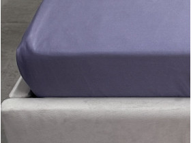 Простынь на резинке 180x200 Ecotton Полисатин Темно фиолетовый