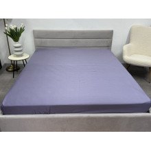 Простынь на резинке 140x200 Ecotton Полисатин Темно фиолетовый