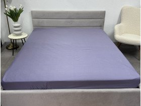 Простынь на резинке 140x200 Ecotton Полисатин Темно фиолетовый