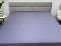 Простирадло на резинці 180x200 Ecotton Полісатин Темно фіолетовий